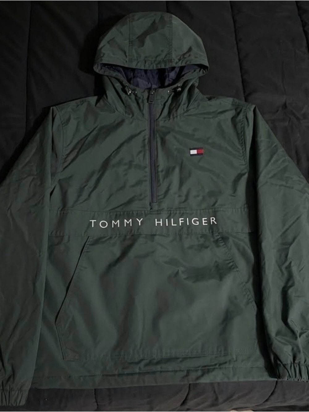 Tommy Hilfiger Men's Performance Lined Hooded Winter Jacket Green Large